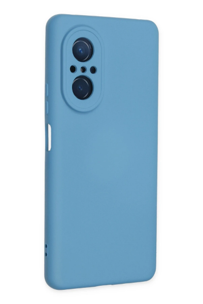 Newface Huawei Nova 9 SE Kılıf Nano içi Kadife Silikon - Mavi resmi