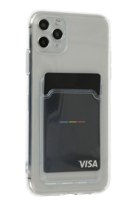 Newface iPhone 11 Pro Max Kılıf Kart Şeffaf Silikon - Şeffaf resmi