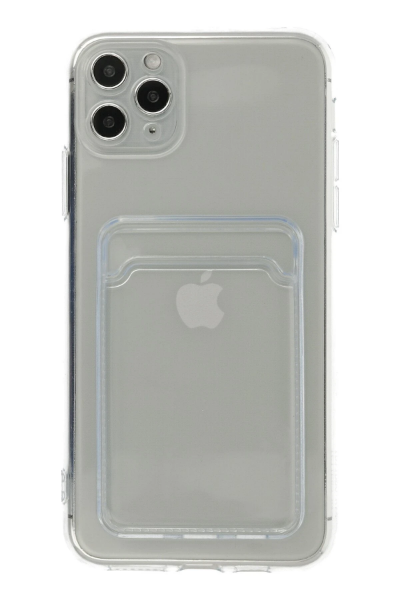Newface iPhone 11 Pro Max Kılıf Kart Şeffaf Silikon - Şeffaf resmi