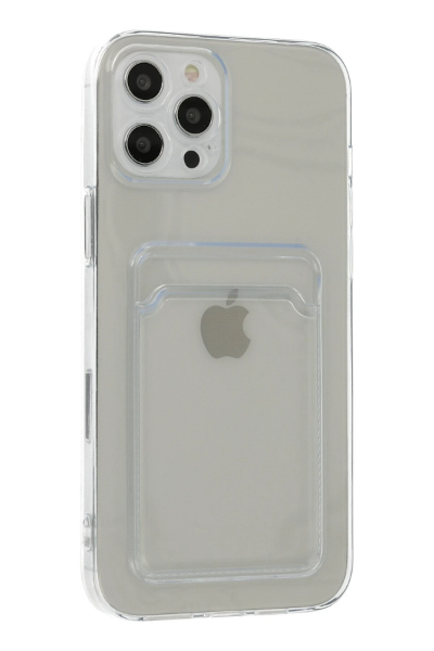 Newface iPhone 12 Pro Max Kılıf Kart Şeffaf Silikon - Şeffaf resmi