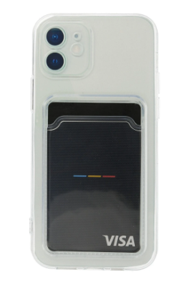 Newface iPhone 12 Kılıf Kart Şeffaf Silikon - Şeffaf resmi