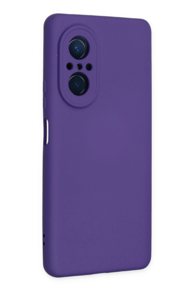 Newface Huawei Nova 9 SE Kılıf Nano içi Kadife Silikon - Mor resmi