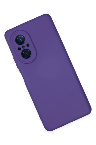 Newface Huawei Nova 9 SE Kılıf Nano içi Kadife Silikon - Mor resmi