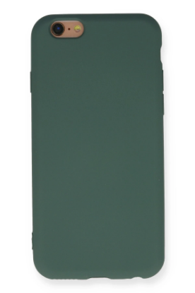 Newface iPhone 6 Kılıf Nano içi Kadife Silikon - Koyu Yeşil resmi
