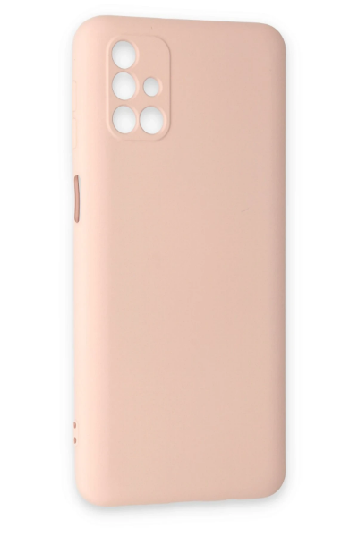 Newface Samsung Galaxy M31S Kılıf Nano içi Kadife Silikon - Pudra resmi
