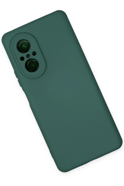 Newface Huawei Nova 9 SE Kılıf Nano içi Kadife Silikon - Koyu Yeşil resmi