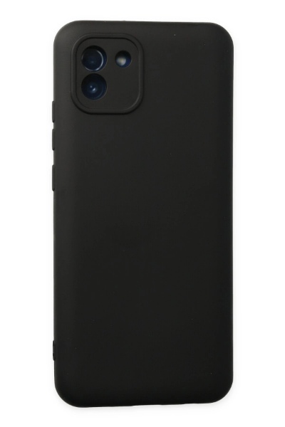 Newface Samsung Galaxy A03 Kılıf Nano içi Kadife Silikon - Siyah resmi