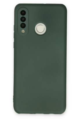 Newface Huawei P30 Lite Kılıf Nano içi Kadife Silikon - Koyu Yeşil resmi