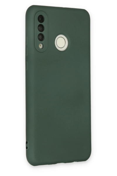 Newface Huawei P30 Lite Kılıf Nano içi Kadife Silikon - Koyu Yeşil resmi