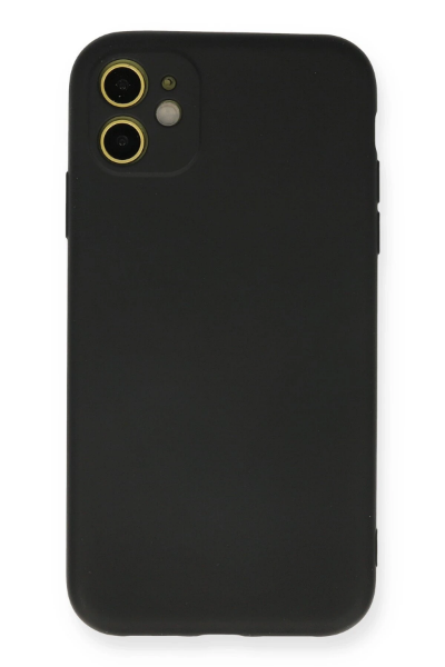 Newface iPhone 11 Kılıf Nano içi Kadife Silikon - Siyah resmi
