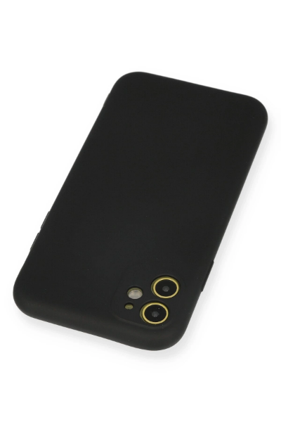 Newface iPhone 11 Kılıf Nano içi Kadife Silikon - Siyah resmi