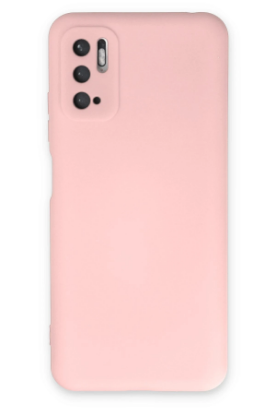 Newface Xiaomi Redmi Note 10 5G Kılıf Nano içi Kadife Silikon - Pudra resmi