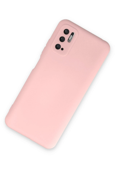 Newface Xiaomi Redmi Note 10 5G Kılıf Nano içi Kadife Silikon - Pudra resmi
