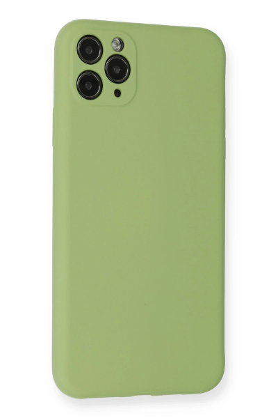 Newface iPhone 11 Pro Max Kılıf Nano içi Kadife Silikon- Yeşil resmi