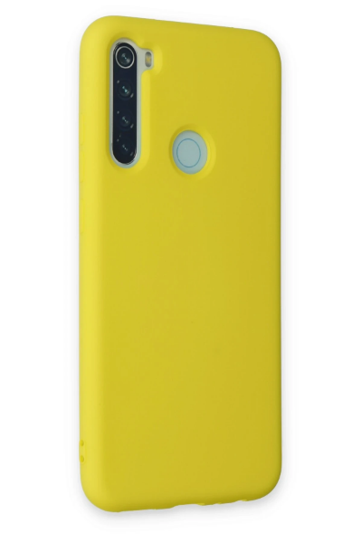Newface Xiaomi Redmi Note 8 Kılıf Nano içi Kadife Silikon - Sarı resmi