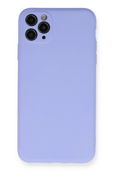 Newface iPhone 11 Pro Max Kılıf Nano içi Kadife Silikon - Lila resmi
