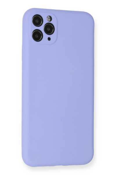 Newface iPhone 11 Pro Max Kılıf Nano içi Kadife Silikon - Lila resmi