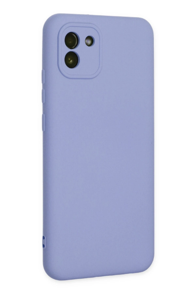 Newface Samsung Galaxy A03 Kılıf Nano içi Kadife Silikon - Lila resmi