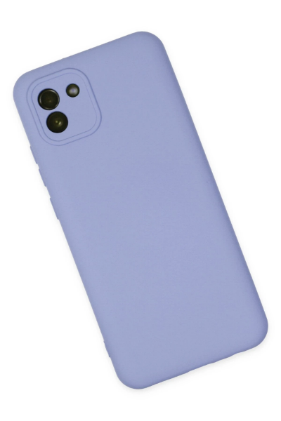 Newface Samsung Galaxy A03 Kılıf Nano içi Kadife Silikon - Lila resmi
