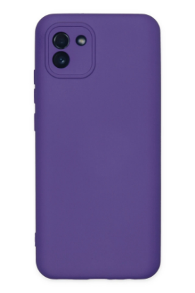 Newface Samsung Galaxy A03 Kılıf Nano içi Kadife Silikon - Mor resmi