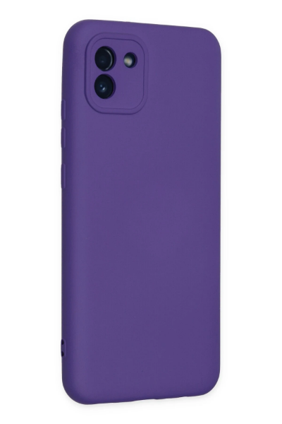 Newface Samsung Galaxy A03 Kılıf Nano içi Kadife Silikon - Mor resmi