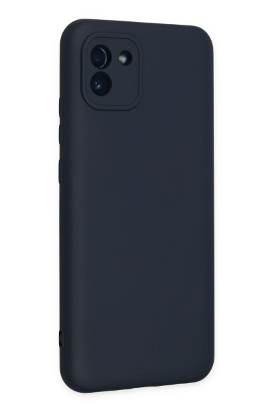 Newface Samsung Galaxy A03 Kılıf Nano içi Kadife Silikon - Lacivert resmi