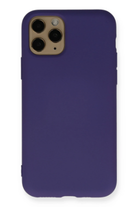 Newface iPhone 11 Pro Max Kılıf Nano içi Kadife Silikon - Mor resmi