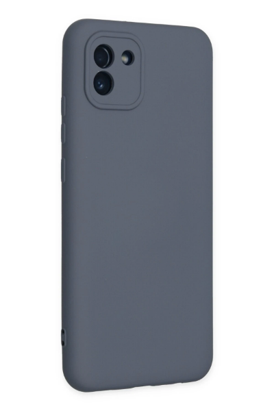 Newface Samsung Galaxy A03 Kılıf Nano içi Kadife Silikon - Gri resmi