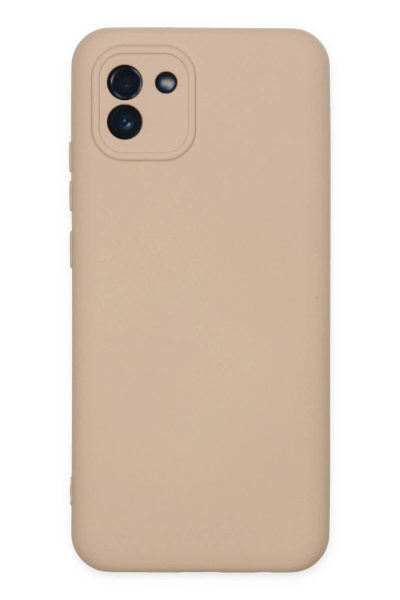 Newface Samsung Galaxy A03 Kılıf Nano içi Kadife Silikon - Pudra resmi