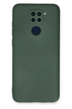 Newface Xiaomi Redmi Note 9 Kılıf Nano içi Kadife Silikon - Koyu Yeşil resmi