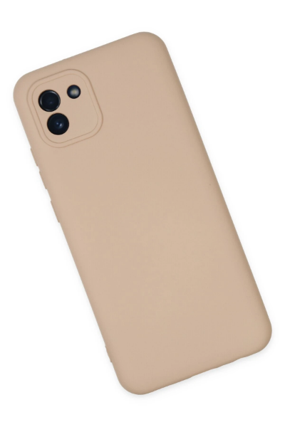 Newface Samsung Galaxy A03 Kılıf Nano içi Kadife Silikon - Pudra resmi