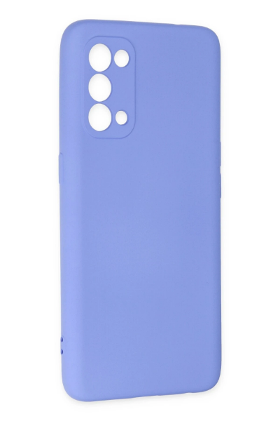 Newface Oppo Reno 5 Kılıf Nano içi Kadife Silikon - Lila resmi