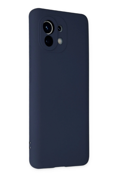 Newface Xiaomi Mi 11 Kılıf Nano içi Kadife Silikon - Lacivert resmi