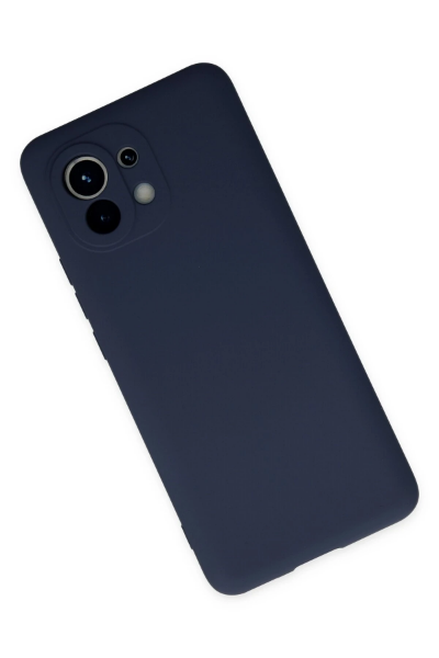 Newface Xiaomi Mi 11 Kılıf Nano içi Kadife Silikon - Lacivert resmi