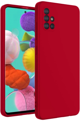 Newface Samsung Galaxy A31 Kılıf Nano içi Kadife Silikon - Kırmızı resmi