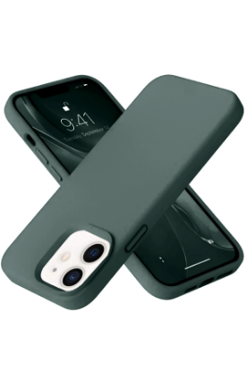 Newface iPhone 12 Kılıf Nano içi Kadife Silikon - Koyu Yeşil resmi