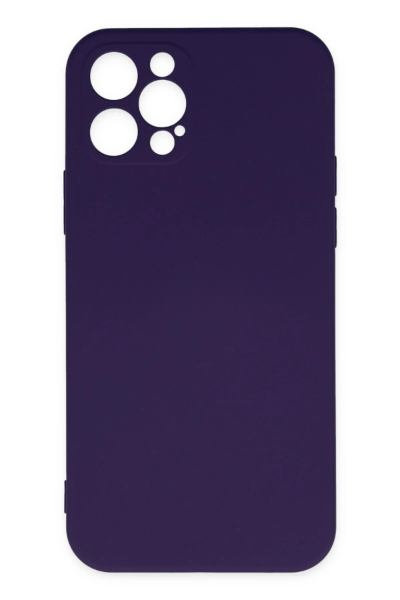 Newface iPhone 12 Pro Max Kılıf Nano içi Kadife Silikon - Mor resmi