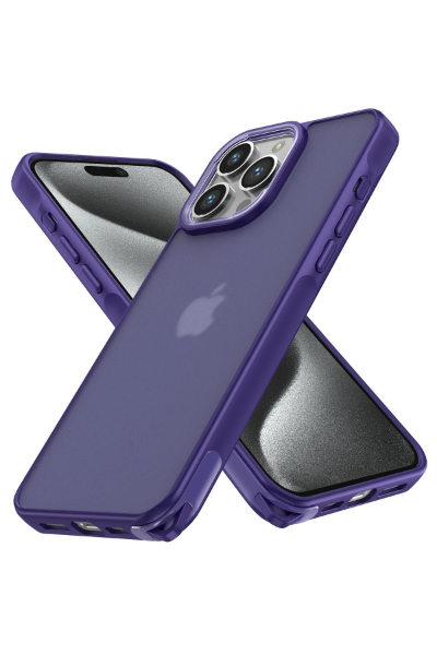 Newface iPhone 13 Pro Max Kılıf Elegant Kapak - Derin Mor resmi