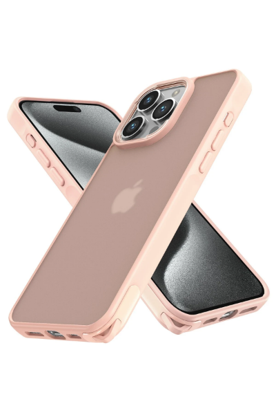 Newface iPhone 13 Pro Max Kılıf Elegant Kapak - Pudra resmi