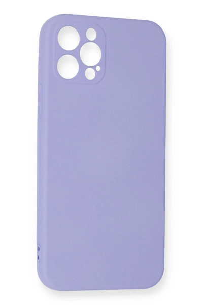 Newface iPhone 12 Pro Max Kılıf Nano içi Kadife Silikon - Lila resmi