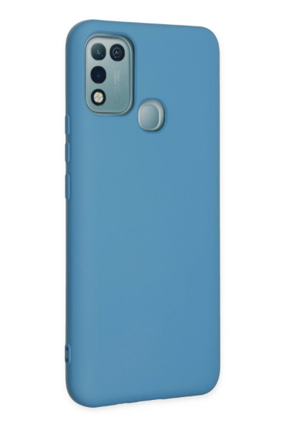 Newface İnfinix Hot 10 Play Kılıf Nano içi Kadife Silikon - Mavi resmi