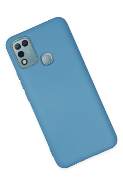 Newface İnfinix Hot 10 Play Kılıf Nano içi Kadife Silikon - Mavi resmi