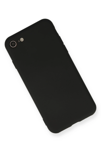 Newface iPhone 7 Kılıf Nano içi Kadife Silikon - Siyah resmi