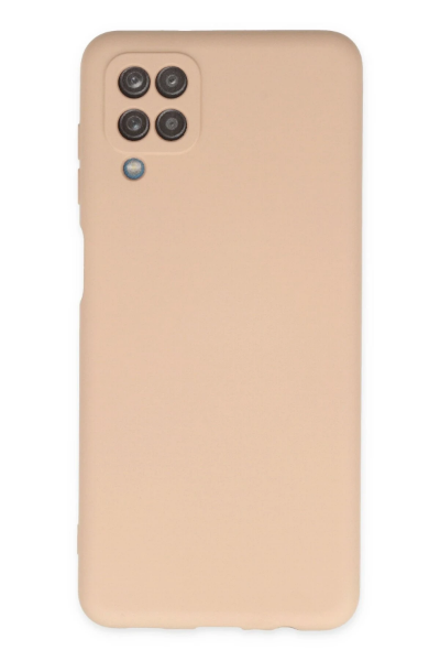 Newface Samsung Galaxy A12 Kılıf Nano içi Kadife Silikon - Pudra resmi