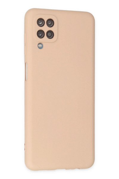 Newface Samsung Galaxy A12 Kılıf Nano içi Kadife Silikon - Pudra resmi