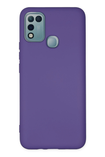 Newface İnfinix Hot 10 Play Kılıf Nano içi Kadife Silikon - Mor resmi