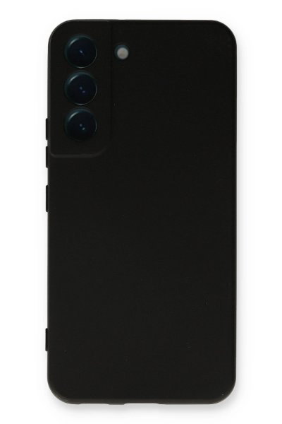 Newface Samsung Galaxy S22 Plus Kılıf Nano içi Kadife Silikon - Siyah resmi