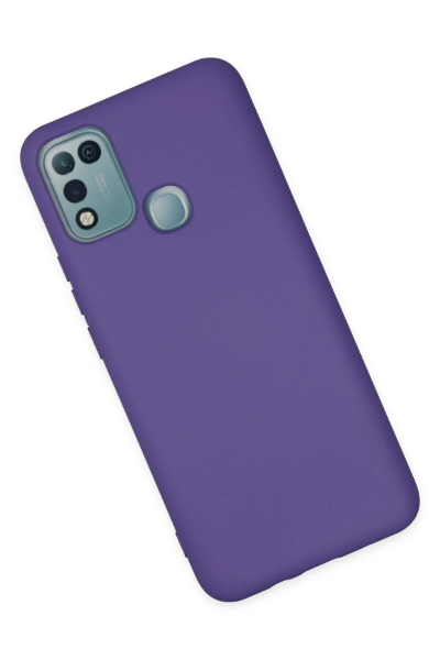 Newface İnfinix Hot 10 Play Kılıf Nano içi Kadife Silikon - Mor resmi