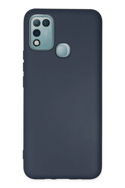Newface İnfinix Hot 10 Play Kılıf Nano içi Kadife Silikon - Lacivert resmi