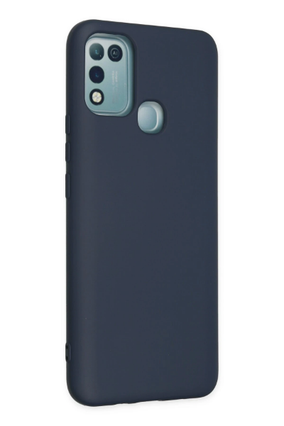 Newface İnfinix Hot 10 Play Kılıf Nano içi Kadife Silikon - Lacivert resmi